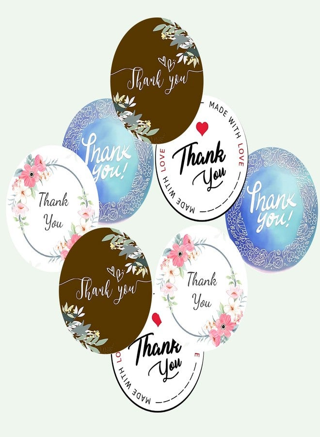 SLGIFT Vinyl Thank You Theme Sticker, Self-Adhesive Vinyl Stickers, 40 Pieces, 2 x 2 Inches Round Sticker, 4 Unique Designs, R109 - Image 3